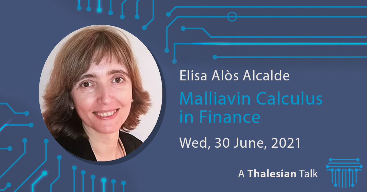 Elisa Alòs Alcalde: Malliavin Calculus in Finance